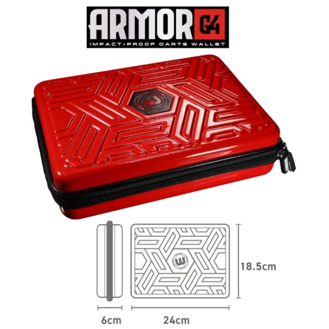 Winmau Armor G4 Dart Wallet - Rot